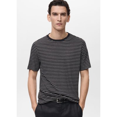 T-shirt lin slim-fit rayures MANGO MAN
