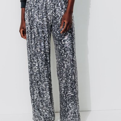 Pantalon large à paillettes PROMOD