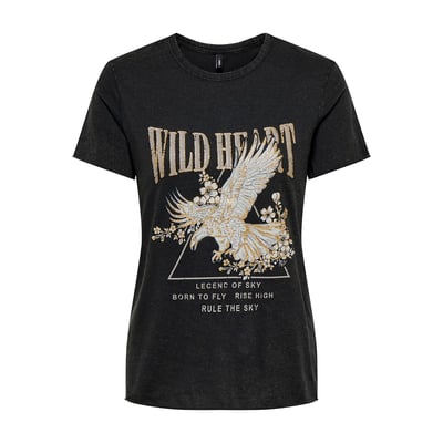 T-shirt girocollo con motivo ONLY