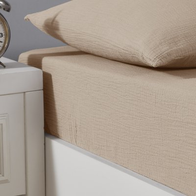 Drap housse en gaze de coton bonnet 30 cm LOFT SENSEI MAISON