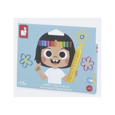 Crayons de cire X 12 - Jumbo -  - Juratoys JURATOYS