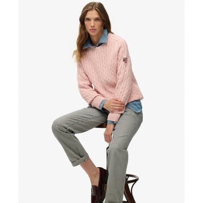 Pull en maille torsadée décontracté SUPERDRY