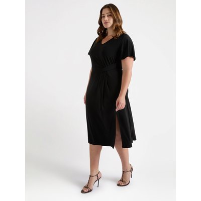 Robe en jersey facile à assortir, avec passant en tissu sur le côté et drapé FIORELLA RUBINO