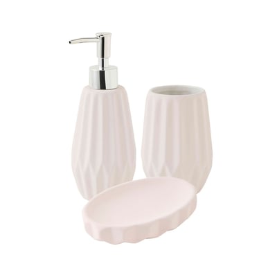 Set salle de bain à relief 3 pièces céramique FACETTE GUY LEVASSEUR