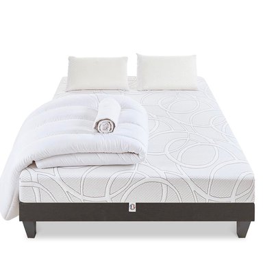 Pack prêt à dormir Matelas Mémoire de forme + Sommier + Accessoires EUPRAXIE OLYMPE LITERIE