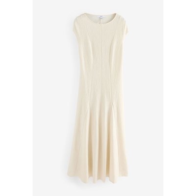 Robe mi-longue en jacquard à mancherons NEXT