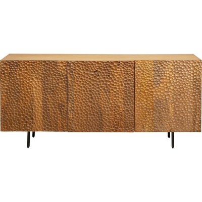 Buffet en manguier sculpté nid d'abeilles, HAMMER KARE DESIGN
