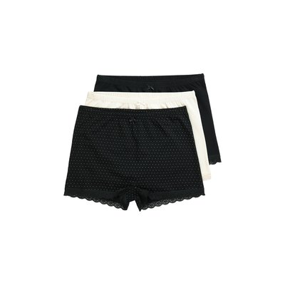 Lot de 3 shorties, pois/uni ULLA POPKEN