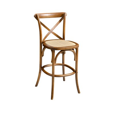 Tabouret de bar bistrot vintage bois 65cm BELLEVILLE SWEEEK
