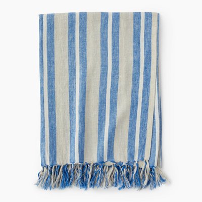 Fouta simple lin rayure chemise, 100x180cm, 100% lin, oekotex MONOPRIX