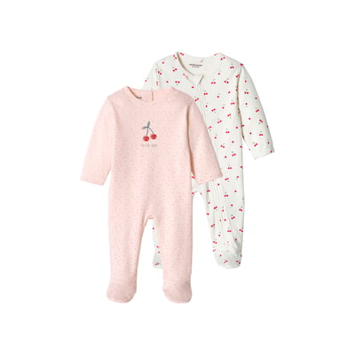 Lot de 2 dors-bien "cerise"  interlock VERTBAUDET