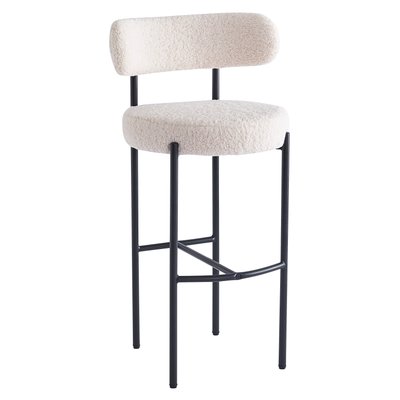 Lot de 2 tabourets de bar en bouclette, LARS NORDLYS