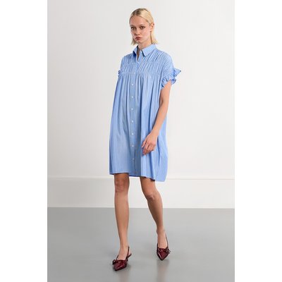 Robe chemise en coton, smockée LILI SIDONIO