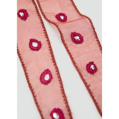 Foulard brodé franges MANGO TEEN