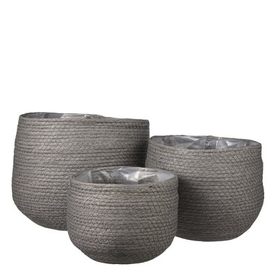 Ensemble de 3 paniers à plantes Ø26 cm JORCK MICA DECORATIONS