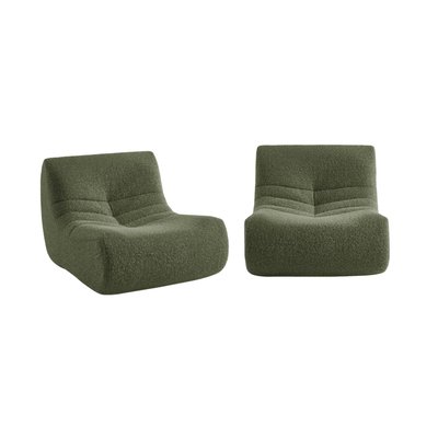 Chauffeuse tissu effet alpaca 2 places SOKOL SWEEEK