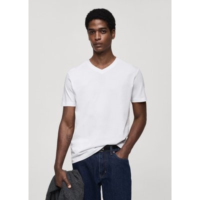 T-shirt col en V slim-fit 100 % coton MANGO MAN