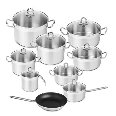 Trem de cozinha Nautilus Glass (9 peças), SILAMPOS SILAMPOS