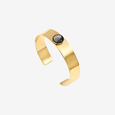 Bracelet manchette doré à l'or fin MINIMAL CAROLINE NAJMAN
