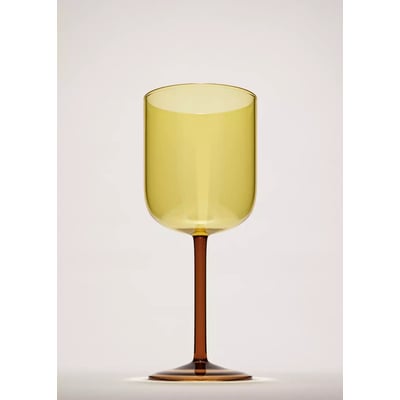 Verre à pied en borosilicate bicolore MANGO HOME