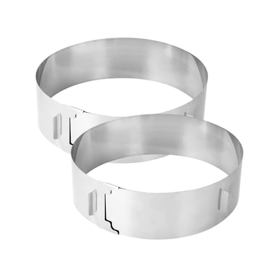 Lot de 2 cercles à pâtisserie 15/30 cm en inox SMART PASTRY ZENKER