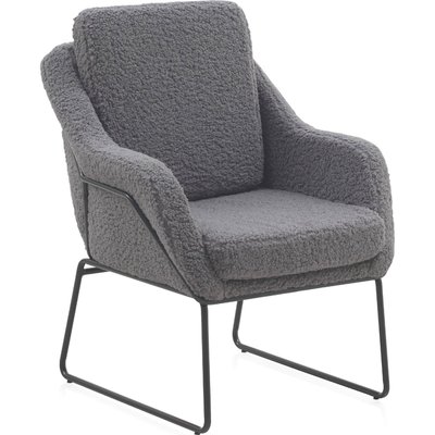 Fauteuil bouclette  pieds métal  assise confortable RECOLLECTION