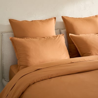Sabbal Washed Cotton Percale 300 Thread Count Pillowcase AM.PM