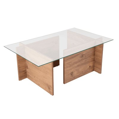 Table basse avec plateau en verre L105 cm - NOAH CALICOSY