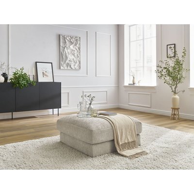 Pouf tissu texturé, LEONARD BOBOCHIC