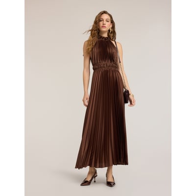 Robe longue plissée avec goutte au dos MOTIVI