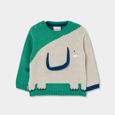 Pull bébé garçon imprimé éléphant BOBOLI