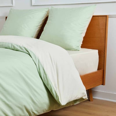 Parure De Lit Housse De Couette Réversible | Blanc Des Prés - UNIE BDP BICOLORE TRADITION DES VOSGES