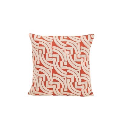 Housse de coussin en Coton rebrodé d'un motif graphique  IAKOBO MADURA