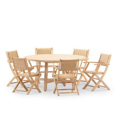 Salon de jardin, 6 chaises, SIENA & SERENA DEFORA HOME
