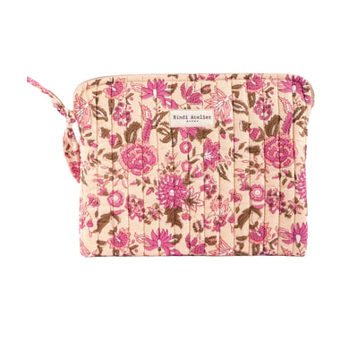 Pochette plate en coton matelassé BINDI ATELIER