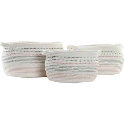Paniers en coton tissés main (lot de 3) RECOLLECTION