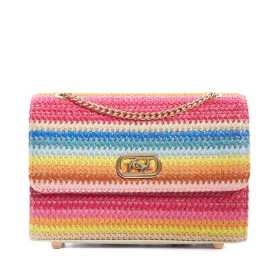 Sac à bandoulière en raphia à rayure arc-en-ciel - DINKYDELLSIE DUNE LONDON