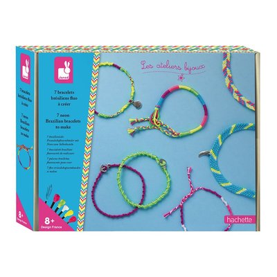 Coffret 7 Bracelets Brésiliens Fluo à créer JANOD