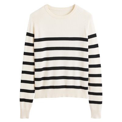 Pull basique col rond, manches longues, rayé LA REDOUTE COLLECTIONS