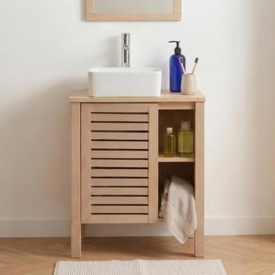 Ensemble simple vasque 60cm avec vasque TALIX MOB IN