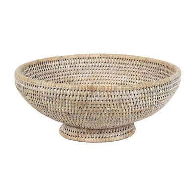 Corbeille sur pied en rotin blanc AUBRY GASPARD