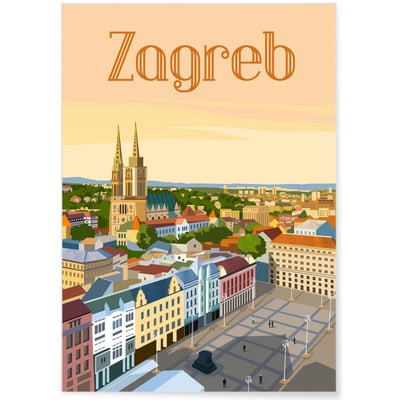 Affiche ville Zagreb L'AFFICHERIE