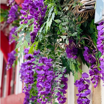 Branche de Glycine artificielle Mauve H 85 cm ARTIFICIELLES