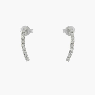 Boucles d'oreilles strassée argent 925 BALABOOSTE
