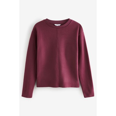 Pull ras du cou côtelé doux avec surpiqûres NEXT