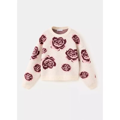 Pull-over maille fleurs MANGO KIDS
