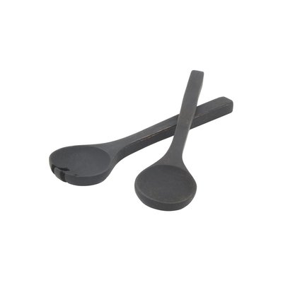 Paire de couverts à salade en bois d'acacia noir Couverts AUBRY GASPARD