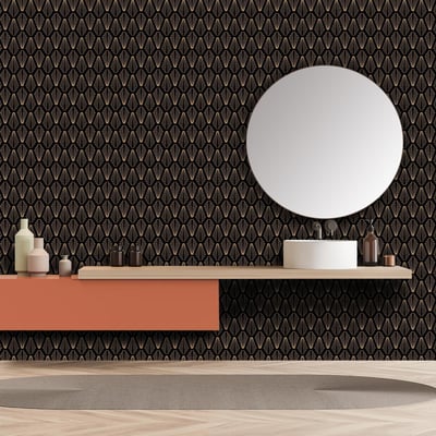 Papier peint, prisme art déco HEXOA