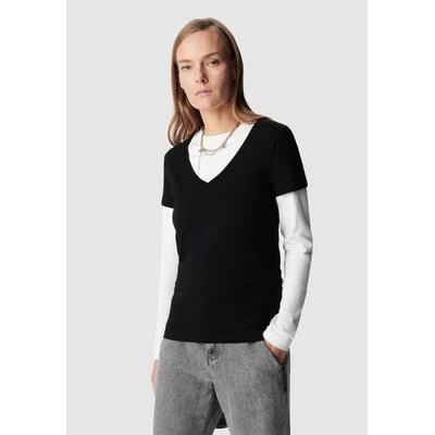Tee-shirt encolure V broderie chevrons dos IKKS