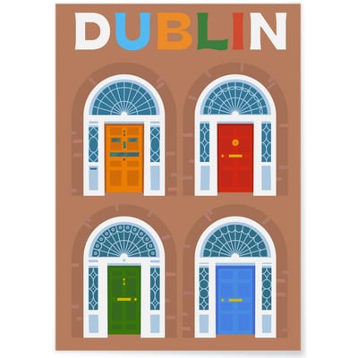 Affiche ville Dublin 2 L'AFFICHERIE